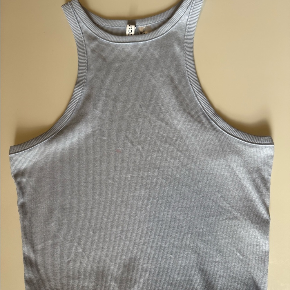 Light Blue Ribbed Tank Top